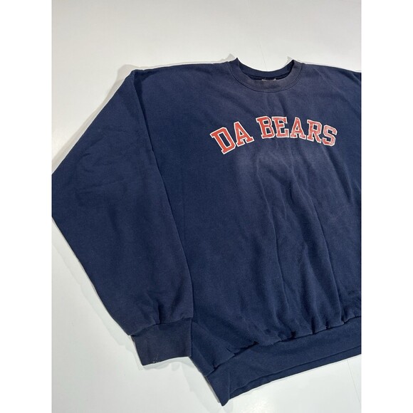 Vintage Y2K Chicago Bears Da Bears Crewneck Sweatshirt Men Size 2XL Spellout NFL - Picture 2 of 9